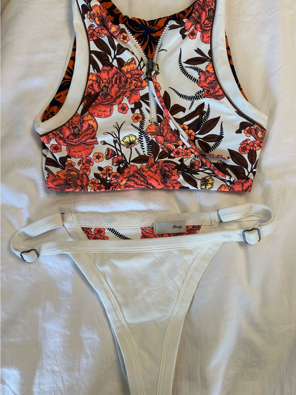 MAAJI 2 piece Reversible Floral Bikini Top & Bottom BRAND NEW!!